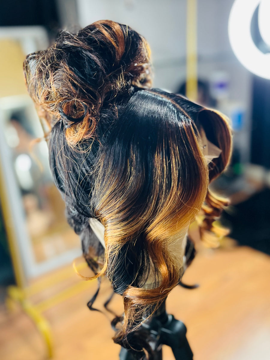 Closure Updo Magalicous closure updo premade wig unit โ Tasha's Magicfingaz Hair Salon